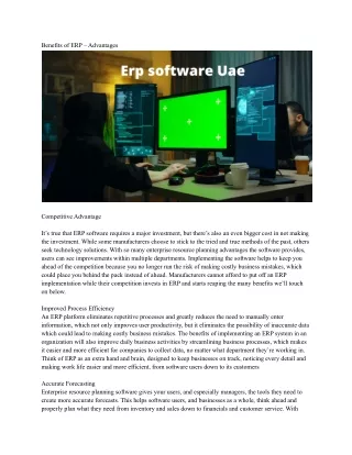 benefits of erp advantages