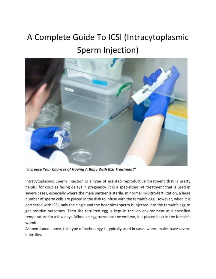 a complete guide to icsi intracytoplasmic sperm