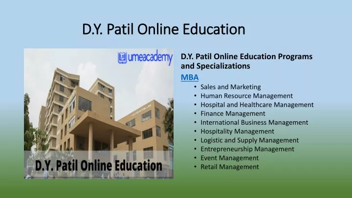 d y patil online education