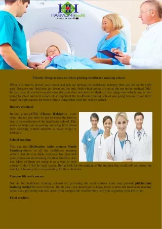 CNA Classes Raleigh