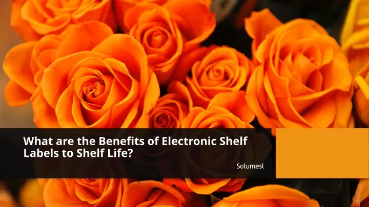 what are the benefits of electronic shelf labels to shelf life