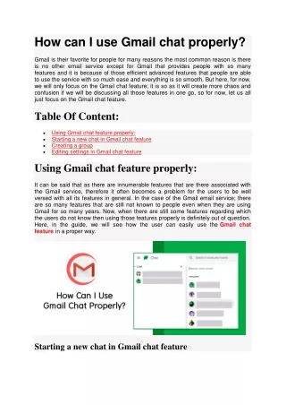 how can i use gmail chat properly