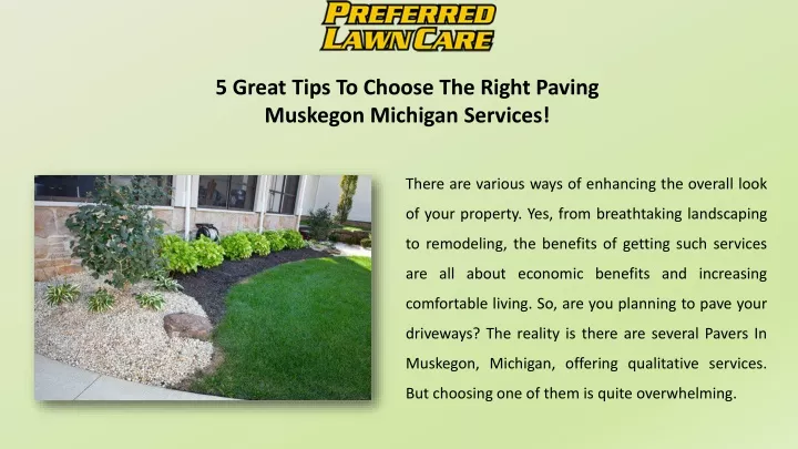 5 great tips to choose the right paving muskegon