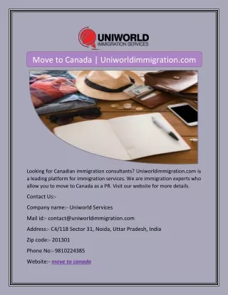 Move to Canada | Uniworldimmigration.com