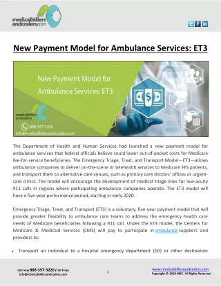 new payment model for ambulance services et3
