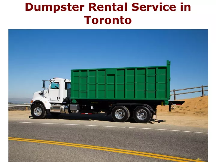 dumpster rental service in toronto