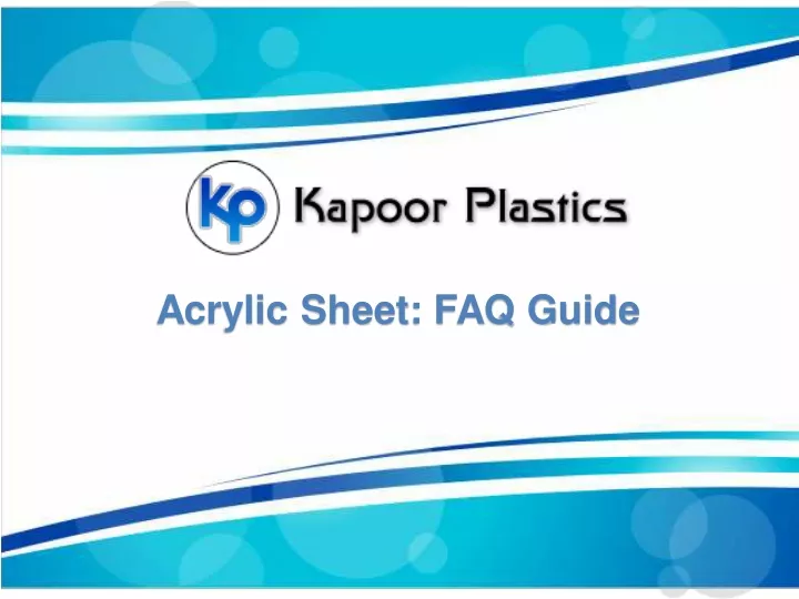acrylic sheet faq guide