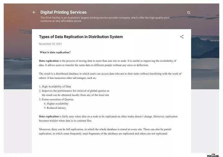 digital printing services