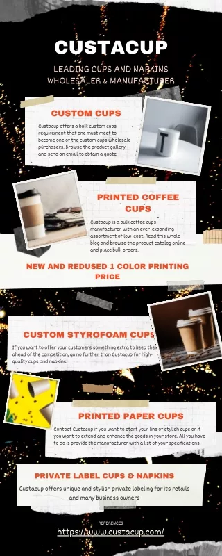 Wholesale Custom Cups &Napkins Manufacturer In USA