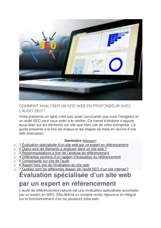 Guide et astuce pour analyser un site web en profondeur avec l'audit SEO