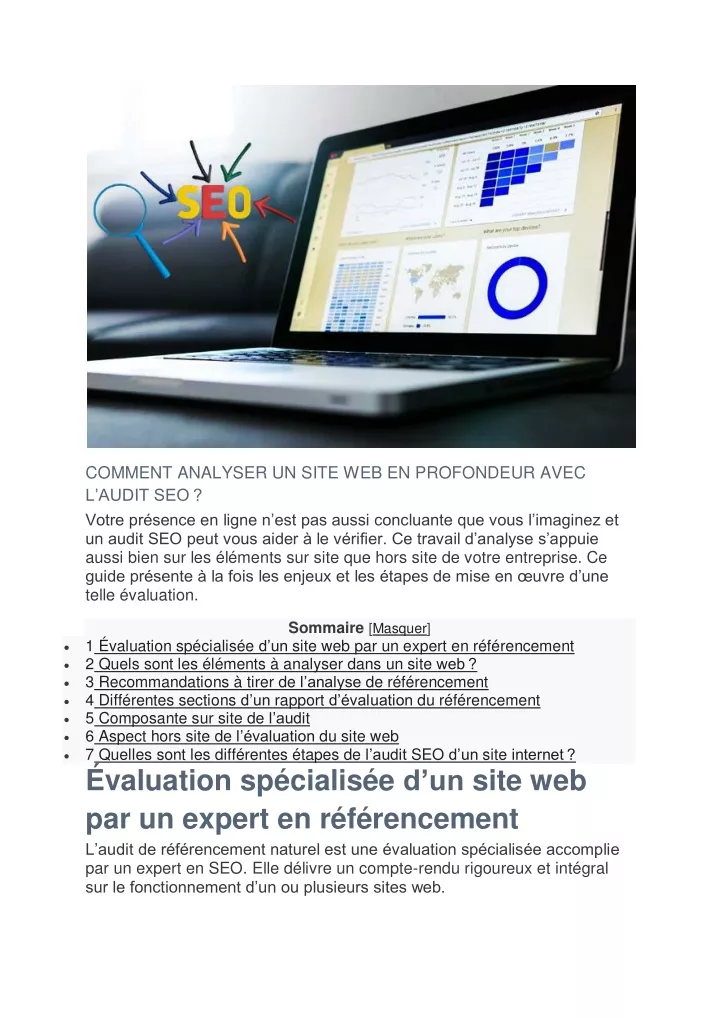 comment analyser un site web en profondeur avec