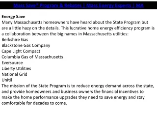 mass save program rebates mass energy experts ma