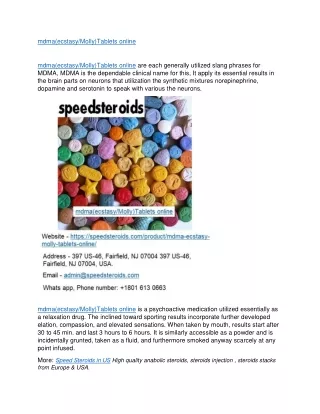 mdma(ecstasy or Molly)Tablets online