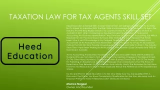 Tax Agent Skill Set Course