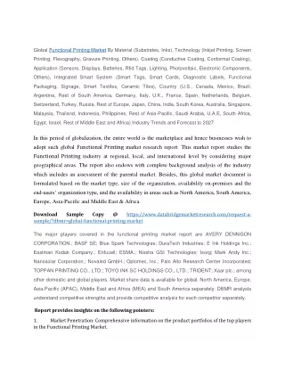 global functional printing market by material