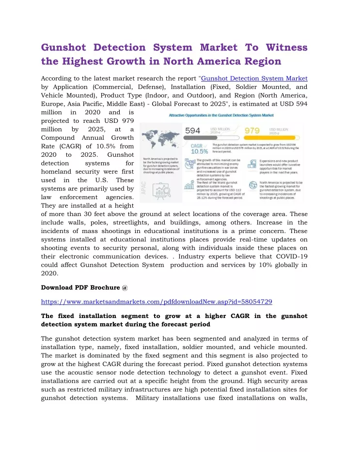 gunshot detection system market to witness