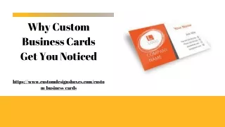 Why Custom Business Cards Get You Noticed