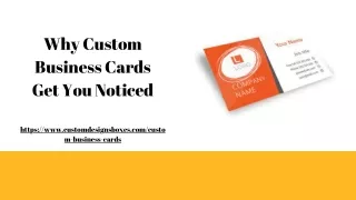 Why Custom Business Cards Get You Noticed