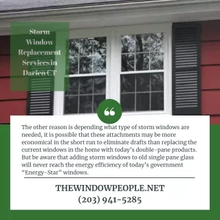 storm window replacement services in darien ct