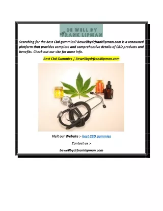 Best Cbd Gummies  Bewellbydrfranklipman.com