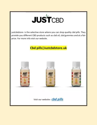 Cbd pills|Justcbdstore.uk