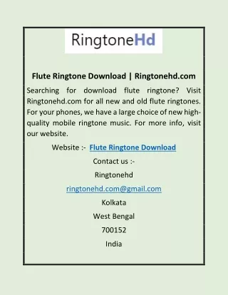 Flute Ringtone Download | Ringtonehd.com
