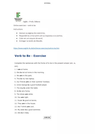 Verb to be online exercises links (1)