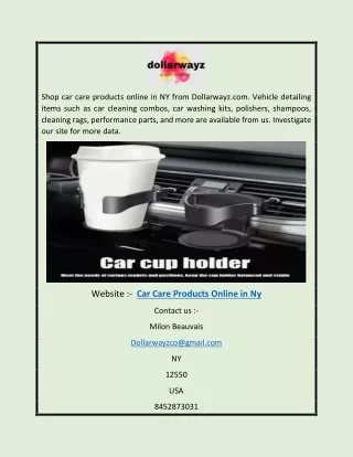 Car Care Products Online in Ny | Dollarwayz.com