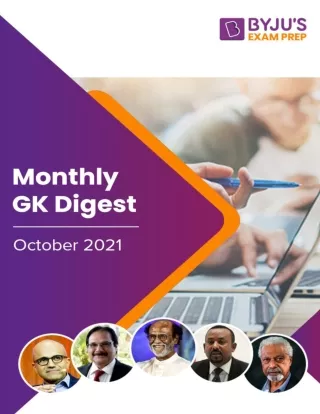 Monthly GK Digest for Defence Exam (October 2021)