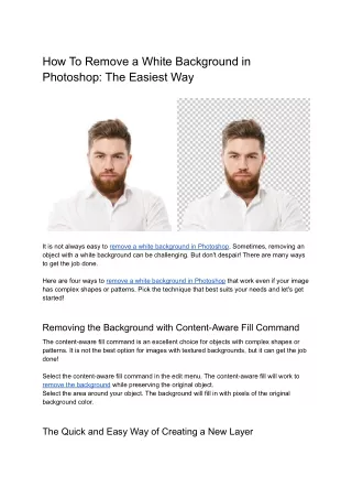 Can You Really Find Learn How To Remove a White Background in Photoshop Tutorial
