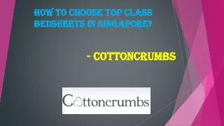 how to choose top class bedsheets in singapore