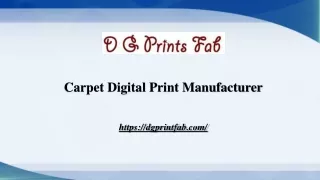 Carpet Digital Print Manufacturer