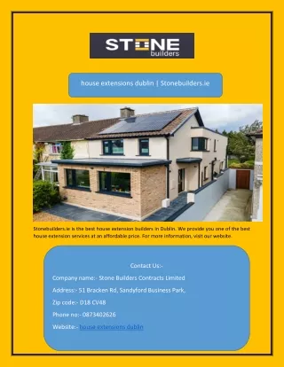 house extensions dublin stonebuilders ie house
