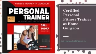 Certified Personal Fitness Trainer at Home Gurgaon