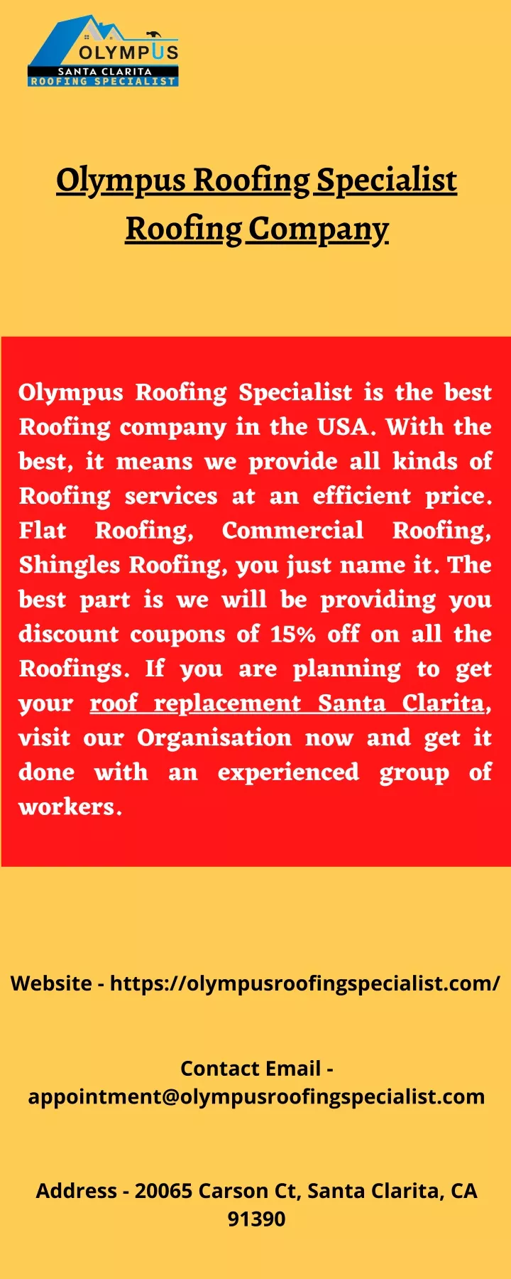 olympus roofing specialist roofing company