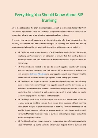 everything you should know about sip everything