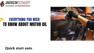 Everything you need to know about moter oil