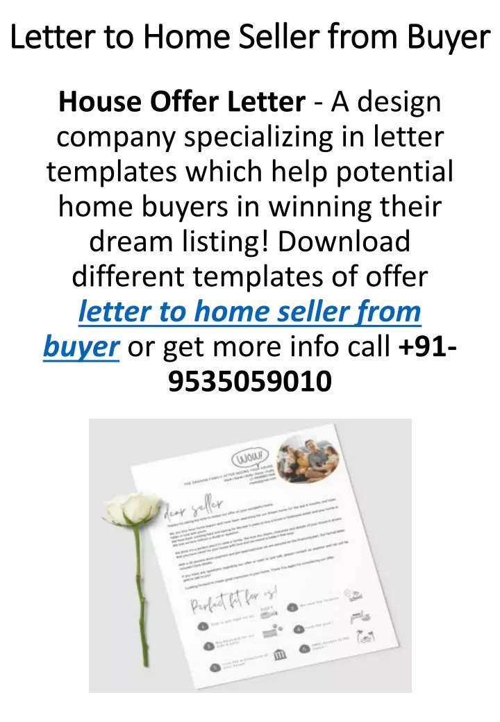 letter to home seller from buyer