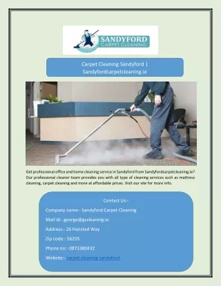 carpet cleaning sandyford