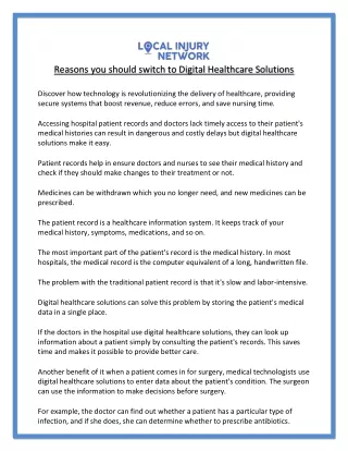 reasons you should switch to digital healthcare