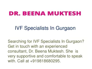 ivf specialists in gurgaon