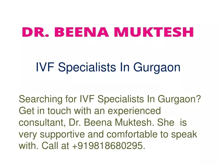 ivf specialists in gurgaon