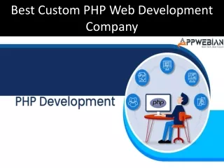 Best Custom PHP Web Development Company
