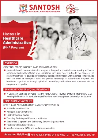 Masters in healthcare administration- MHA Program