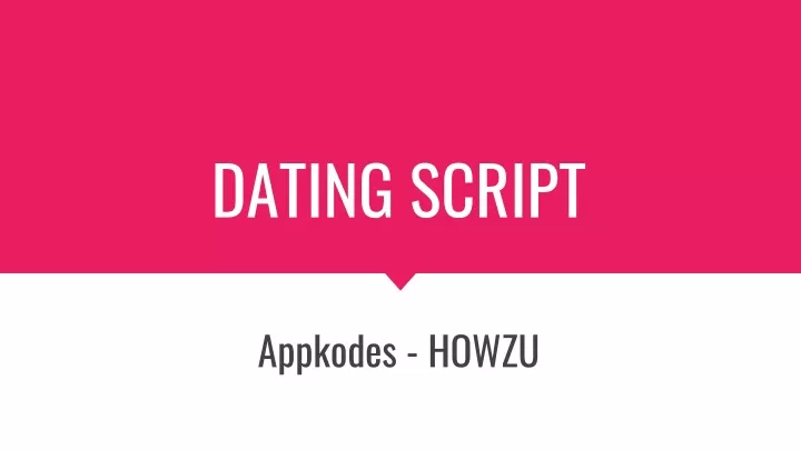 dating script