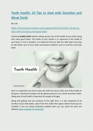 tooth health 10 tips to deal with sensitive