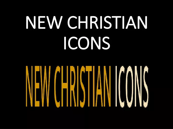 new christian icons