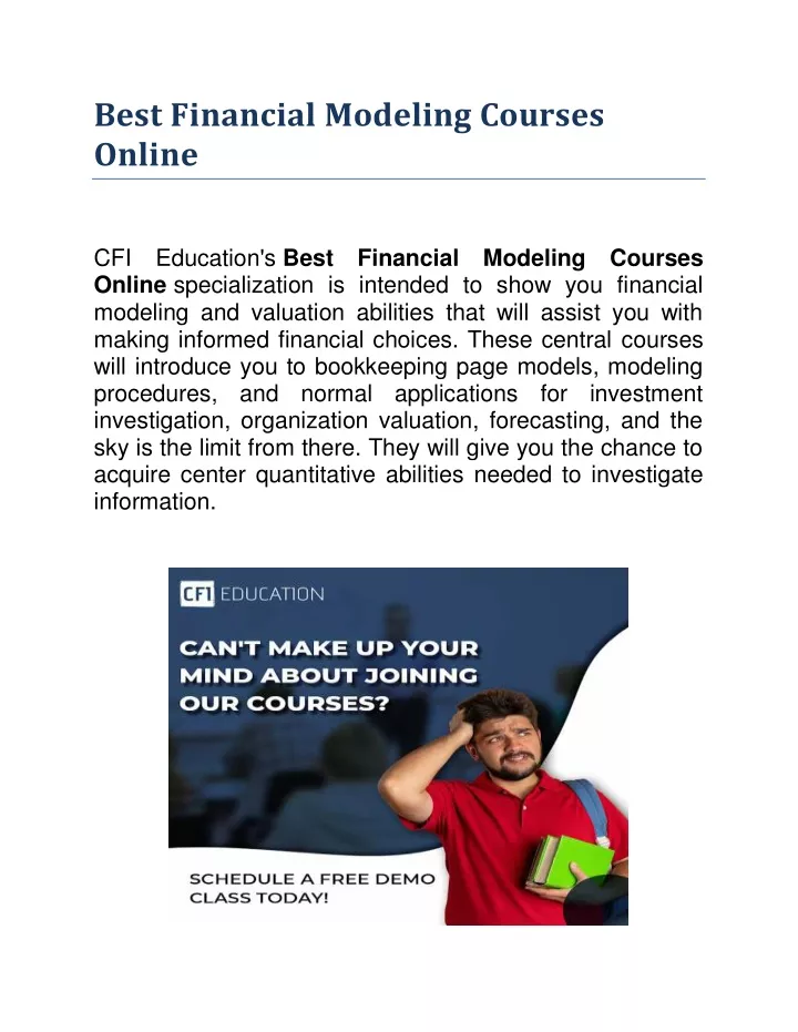 best financial modeling courses online