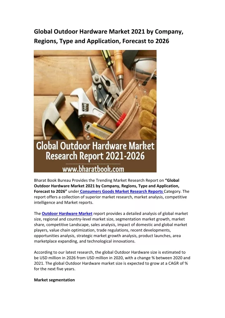 global outdoor hardware market 2021 by company