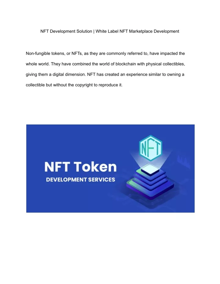 nft development solution white label